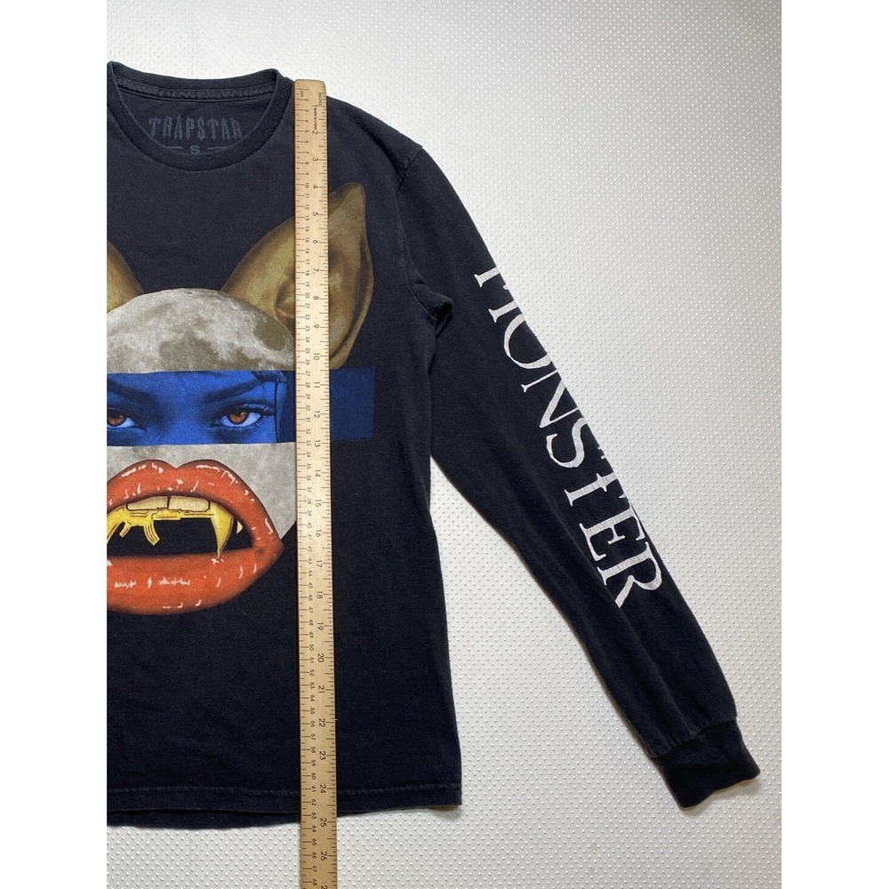 Trapstar Rihanna The Monster Tour Men's Small Long Sleeve T-Shirt Black - Picture 3 of 5
